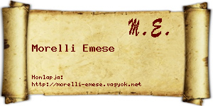 Morelli Emese névjegykártya